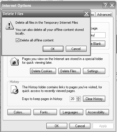 Delete All Temporary Internet Files Daniels Web Design Delete All Temporary Internet Files